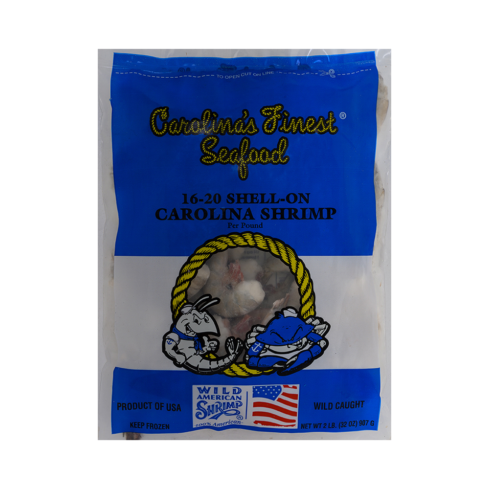 16 – 20 Shell-On Carolina Shrimp per lb Wild Caught (Frozen)